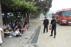 목면초 합동소방훈련 실시