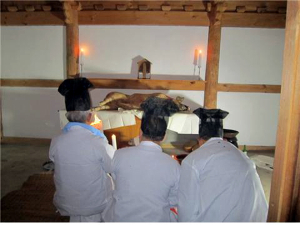 장평면 지천리, 마을 안녕 기원하는 산신제 지내