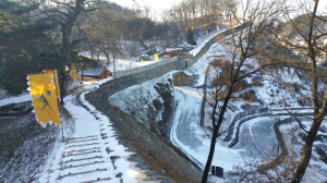 공주 공산성 붕괴 성벽 복구 완료