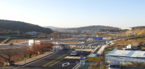 청양군청 앞 회전교차로 준공