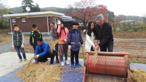 합천초,‘흙사랑 생태환경교육 탈곡체험’