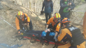 청양소방서, 칠갑산 산악사고 등산객 헬기구조