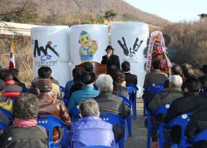 논바닥에 서예를 심다