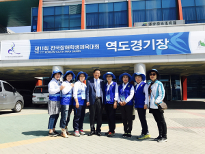 청양군자원봉사자 전국학생체전에서 역할 톡톡 