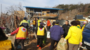 청남면, 민·관 협동 구호봉사