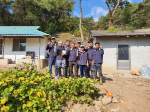 정산면자율방범대, 홀몸노인 주택 위험수목 제거 봉사활동