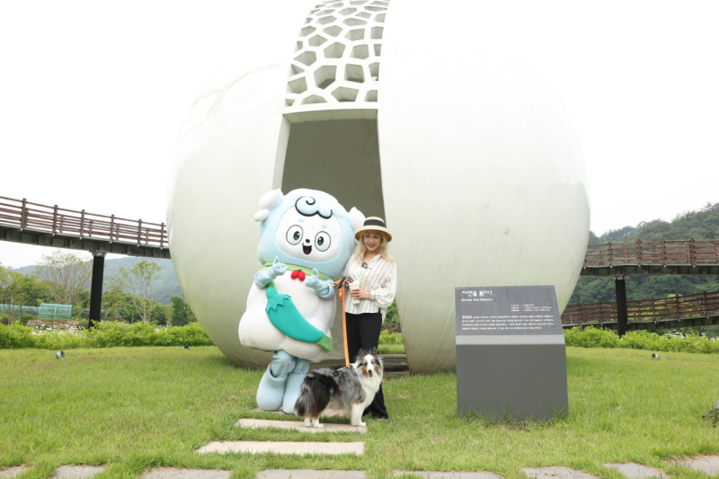 배우 박해미, 반려동물과 함께 청양 관광지 소개