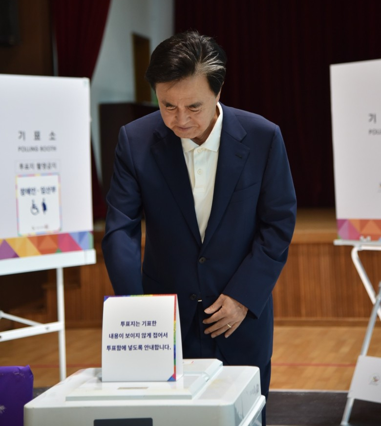 김태흠 지사, 제21대 대선 투표 참여
